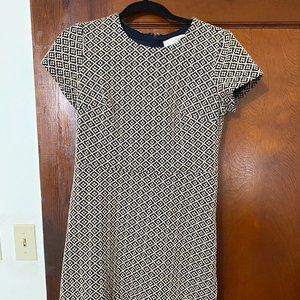 Ann Taylor Loft dress - navy/camel, size 0